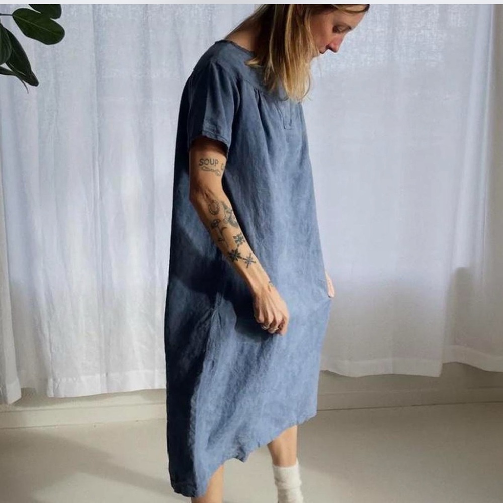 Vintage French Linen Gown.